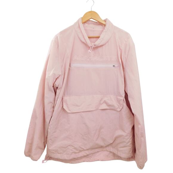 Alphalete Men's Pink Lightweight Endure Pullover Windbreaker Jacket Size Medium - Picture 1 of 5